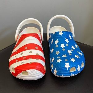 Crocs Classic American Flag Clogs for Juniors
